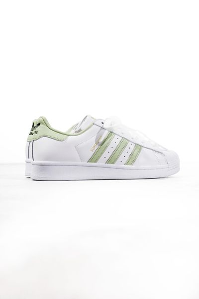 Adidas Superstar White Green 10501-36 фото