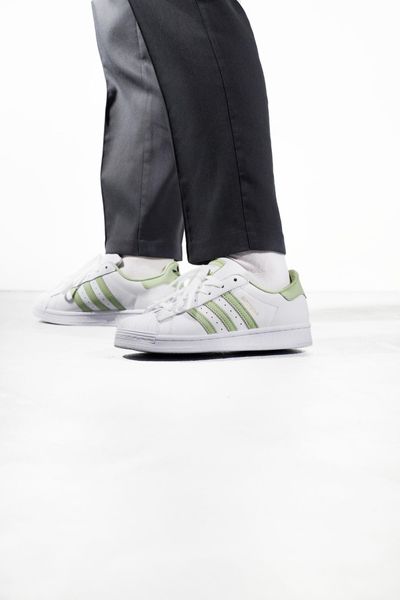 Adidas Superstar White Green 10501-36 фото