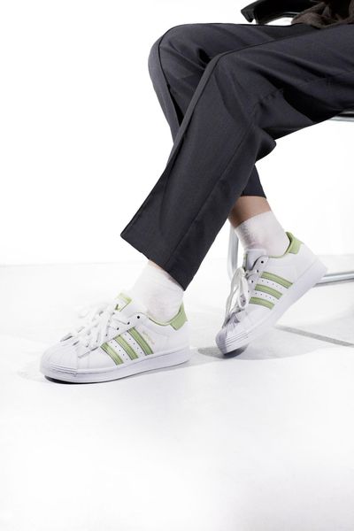 Adidas Superstar White Green 10501-36 фото