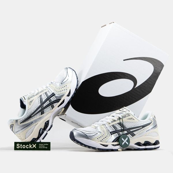 Asics Gel-Kayano 14 White Silver Black V3 11409-40 фото