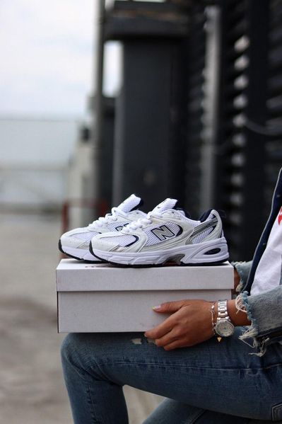 New Balance 530 White Silver Navy Blue 3567-36 фото